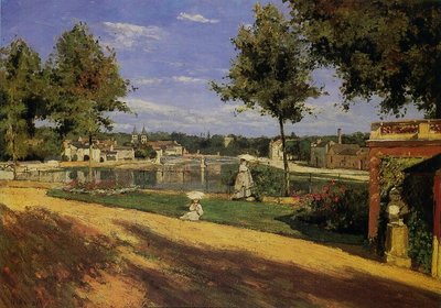 Terrace on the Banks of the Seine at Melun by Henri Rouart